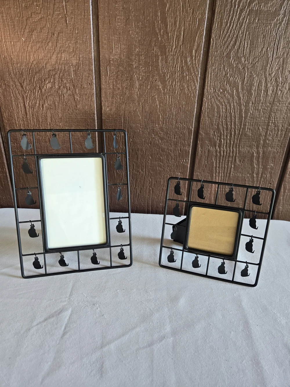 Dangling Cat Grid Picture Frames - Set of 2